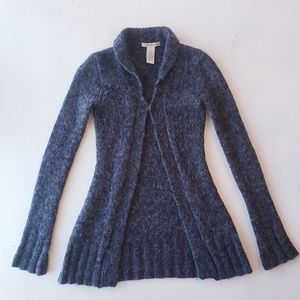 Dark grey long bohemian free people cardigan